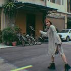 Slit-side Distressed Open-knit Dress