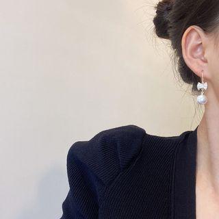 Faux Pearl Drop Earring 1 Pair - E3154 - Gold - One Size