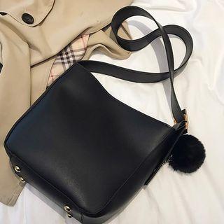 Pompom Faux-leather Cross Bag