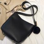 Pompom Faux-leather Cross Bag