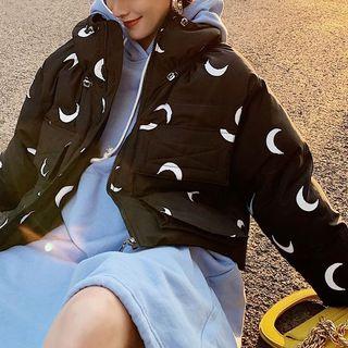 Moon Print Padded Jacket