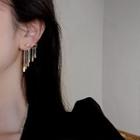 Chain Fringe Ear Cuff 1 Pair - 925silver Earring - Gold - One Size