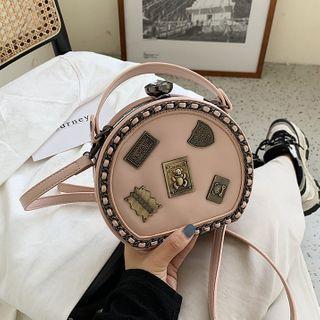 Bear Studded Round Crossbody Bag