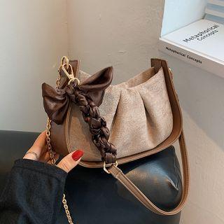 Chain Suede Crossbody Bag