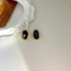 Rhinestone Alloy Earring 1 Pair - Black - One Size