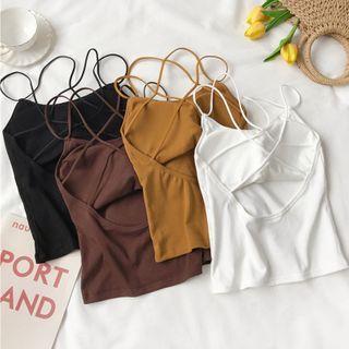 Cross-back Wireless Camisole Top