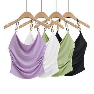 Halter Neck Chain Strap Camisole Top