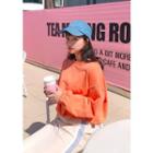 Kangaroo-pocket Short Sweatshirt