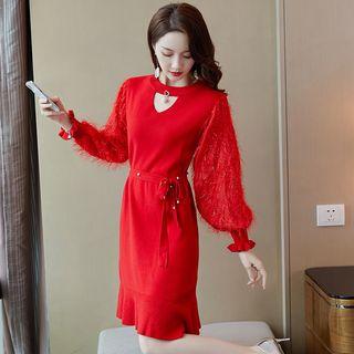 Balloon Sleeve Sweater Dress