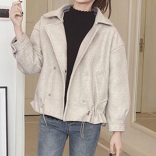 Double-breasted Drawcord Jacket