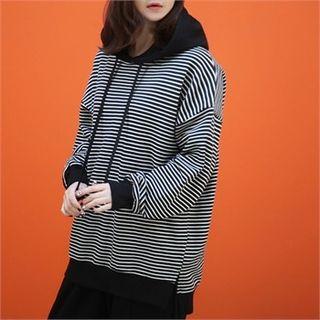 Hooded Stripe Sweatshirt