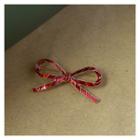 Bow Alloy Brooch 1 Pc - Red - One Size