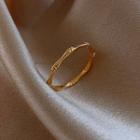 Bamboo Alloy Open Ring Single Layered - Gold - One Size