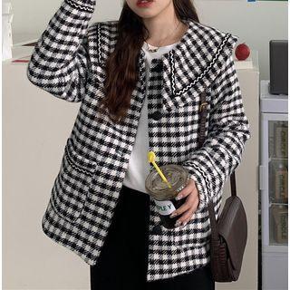 Plaid Collar Jacket