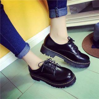 Chunky Heel Lace Up Oxfords