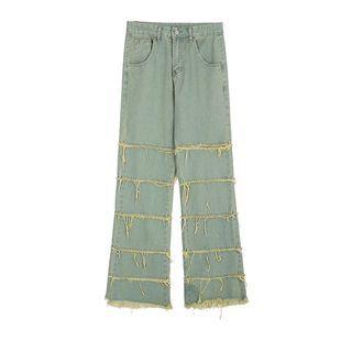 Retro Distressed Boot Cut Jeans