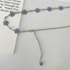 Rhinestone Floral Chain Belt