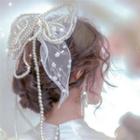 Wedding Bow Faux Pearl Lace Hair Clip White - One Size