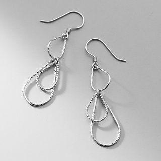 Drop Shape Earring 1 Pair - S925 Silver Earrings - Silver - One Size