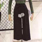 Tie-waist Knit Wide-leg Pants
