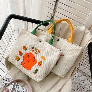 Cartoon Tiger Embroidered Handbag