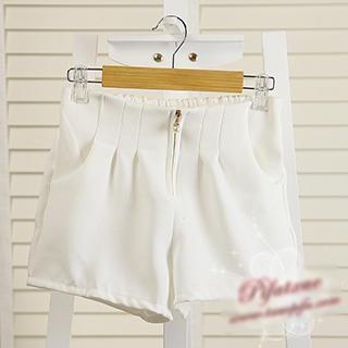 Zip Front Shorts
