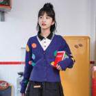 Dot Print Cardigan Blue - One Size