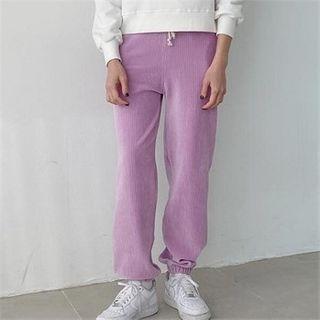 Drawstring-waist Corduroy Jogger Pants