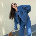 Loose-fit Denim Jacket / High-waist Straight-leg Jeans (various Designs)