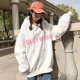 Lettering Over-sized Hoodie