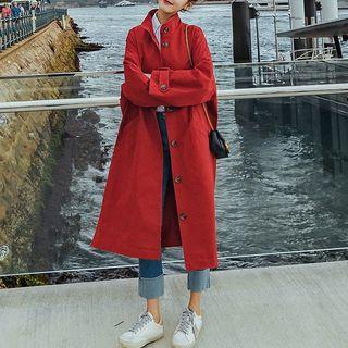 Stand Collar Loose-fit Trench Jacket