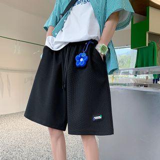 Floral Label Applique Shorts