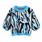 Balloon-sleeve Zebra Print Sweater