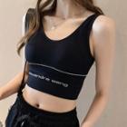 Sleeveless Lettering Sports Top
