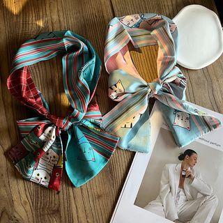 Cartoon Cat Print Scarf