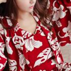 Loungewear Set: Printed Camisole Top + Pants + Jacket