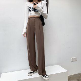 High-waist Wide-leg Trousers