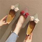 Ribbon Patterned Pointed Flats
