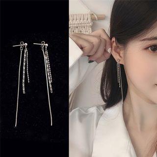 Beaded Fringed Drop Earring 1 Pair - Earrings - One Size