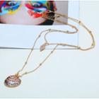 Alloy Shell Pendant Layered Necklace