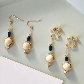 Wooden Bead Drop Earring
