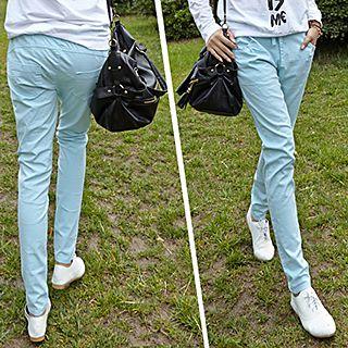 Drawstring Waist Straight Leg Pants