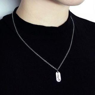 Metal Tag Necklace As Shown In Figure - One Size