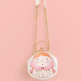 Matryoshka Doll Print Crossbody Bag