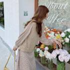 Blazer / Knit Vest / Long-sleeve Floral Dress / Set