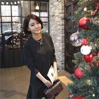 Ruffle-hem T-shirt Dress