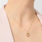 Interlocking Hoop Pendant Alloy Necklace Necklace - Gold - One Size
