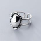 925 Sterling Silver Bead Layered Open Ring Ring - One Size
