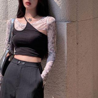 Cropped Camisole Top / Tie Dye Shrug