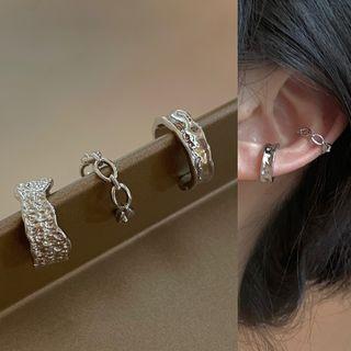 Set Of 3: Ear Cuff 1816a - 3 Pcs - Silver - One Size